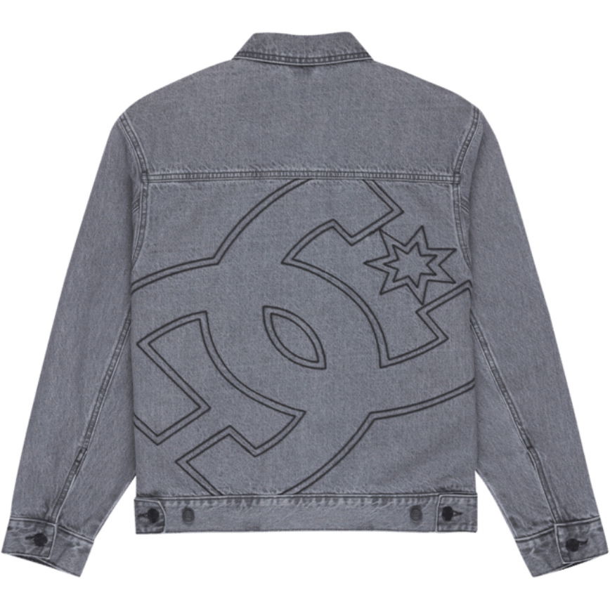 2026 DC Shoes Mens Ethos Denim Trucker Jacket EDYJK03271 - Medium Grey